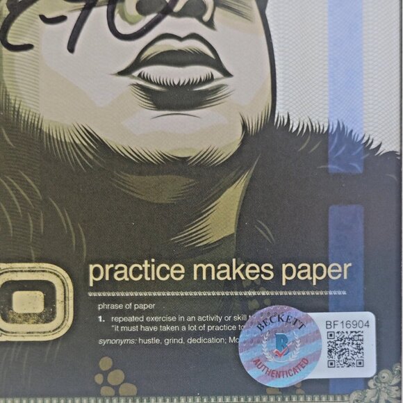 E-40 Signed Practice Makes Paper Framed CD Display Beckett E40 Autographed Album - Picture 3 of 5
